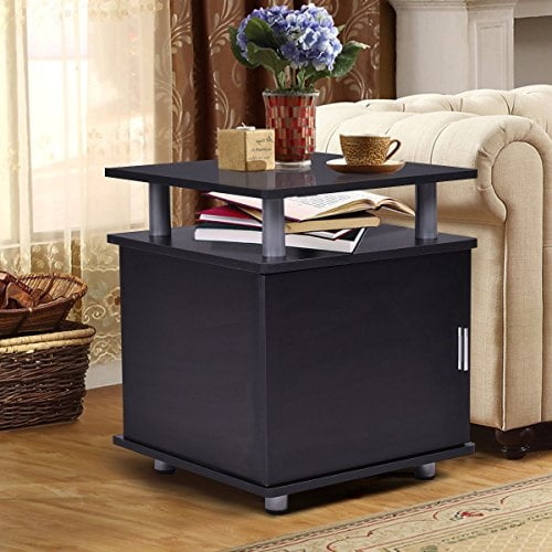 End Table Nightstand Accent Storage Cabinet Couch Side Living Room Furniture